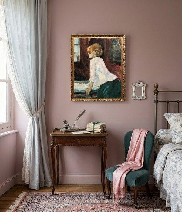École Française (1950s) - La Blanchisseuse (Daprès Henri, Antiek en Kunst, Kunst | Schilderijen | Klassiek
