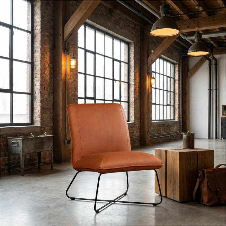 Leren fauteuil Less, Huis en Inrichting, Fauteuils, 50 tot 75 cm, 75 tot 100 cm, Nieuw, Leer, Ophalen of Verzenden