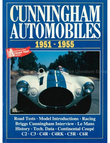 CUNNINGHAM AUTOMOBILES 1951 - 1955 (BROOKLANDS ROAD TEST), Ophalen of Verzenden, Nieuw