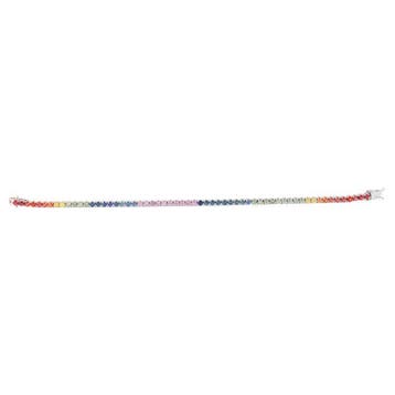 Tennis armband - 18 karaat Witgoud Saffier