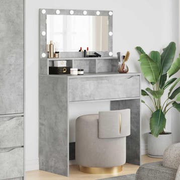 vidaXL Slaapkamer Toilet Tafels Beton Grijs 80 x 39,6 x 135, Verzenden, Nieuw