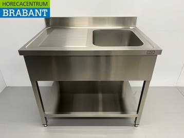 Evier en acier inoxydable 100 x 70 cm Horeca, Verzenden
