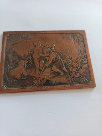Daprès Murillo - B. Wicker - Plaque en relief - Jésus et St