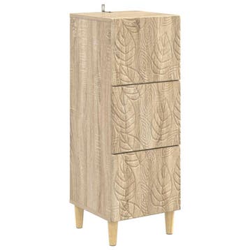 vidaXL Ladekast Sonoma Eiken 33 x 34,5 x 90 cm Bewerkt hout, Verzenden