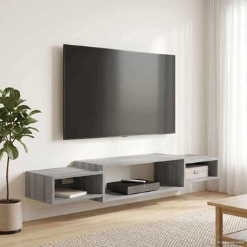 vidaXL Wand gemonteerd TV Kast Muurmontage Grijs Sonoma, Huis en Inrichting, Verzenden, Nieuw