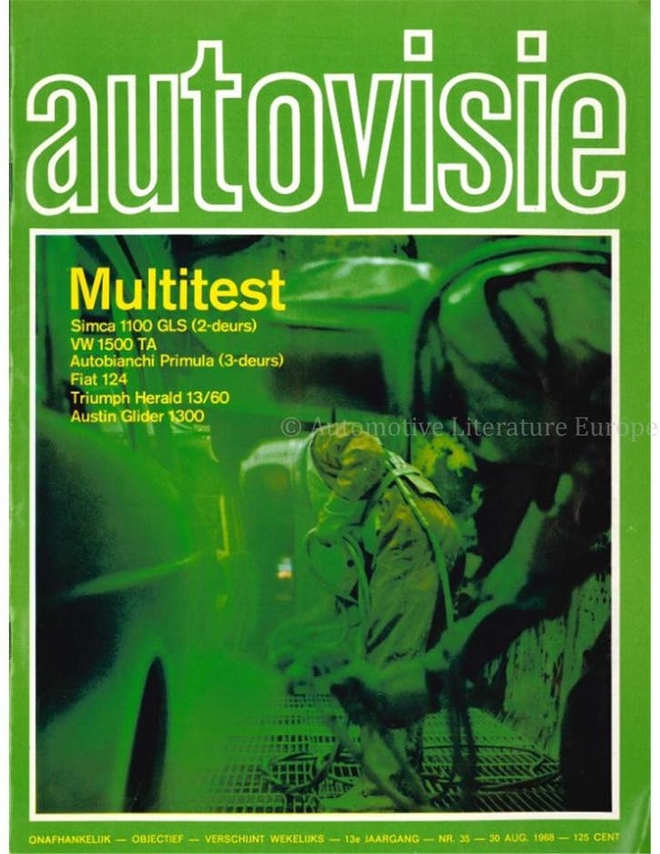 1968 AUTOVISIE MAGAZINE 35 NEDERLANDS, Boeken, Auto's | Folders en Tijdschriften, Ophalen of Verzenden
