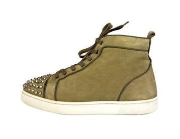 Christian Louboutin - Lou Spikes Orlato suède - High-top, Nieuw