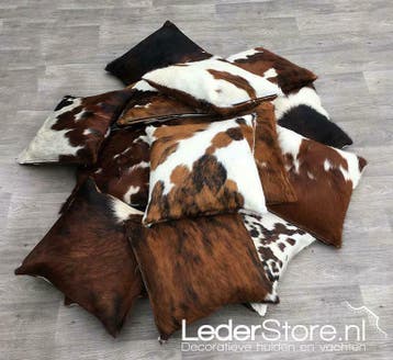Lederstore.nl | Koeienhuid kussens en dierenhuid sierkussens, Ophalen of Verzenden
