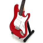 Miniatuur Fender Stratocaster gitaar met gratis standaard, Verzenden, Beeldje, Replica of Model