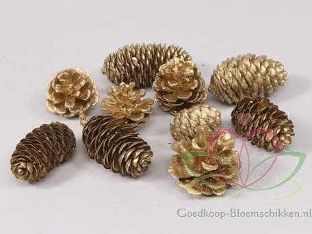 Dennenappel Ray Cones Goud 500 gram, Maison & Meubles, Accessoires pour la Maison | Plantes & Fleurs artificielles