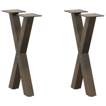 vidaXL Salontafelpoten 2 st X-vormig 28x(42-43) cm staal, Verzenden, Nieuw
