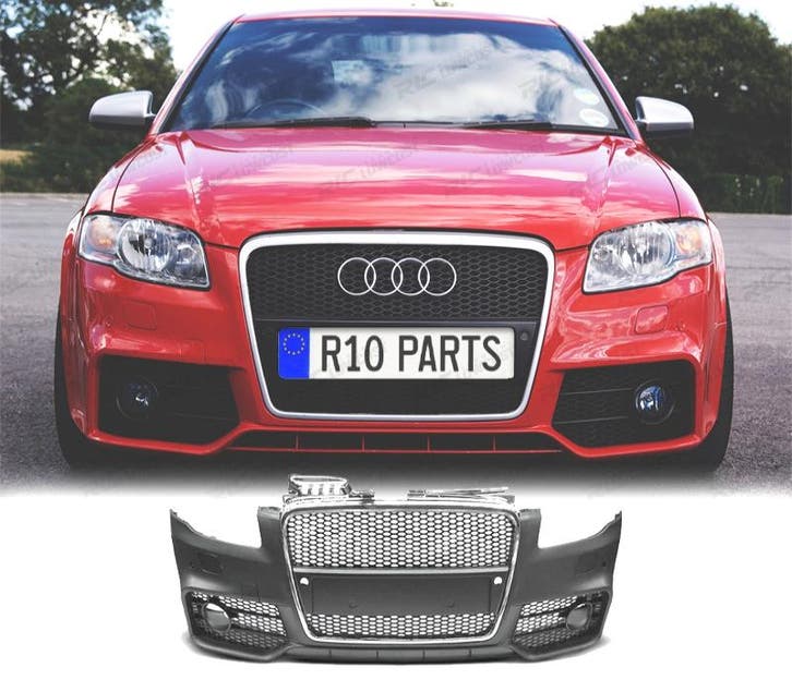 PARE CHOCS FRONTAL AUDI A4 04-07 LOOK RS4 CALANDRE CHROMÉ-NO, Autos : Pièces & Accessoires, Carrosserie & Tôlerie, Envoi