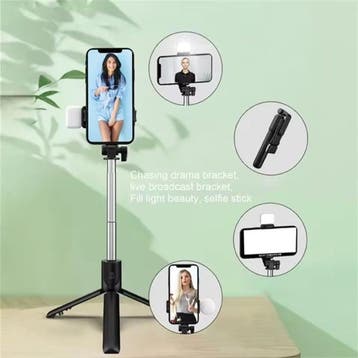 Intrekbare Selfie Stick - Smartphone Vlog Tripod Statief, Verzenden
