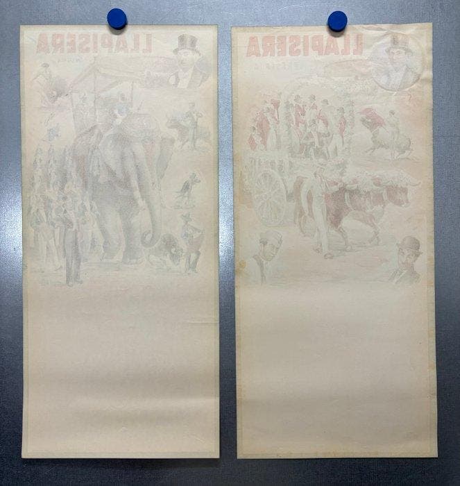 Donat - 2 carteles - Espectaculos Llapìsera (Spain) - Litho., Antiquités & Art, Art | Dessins & Photographie