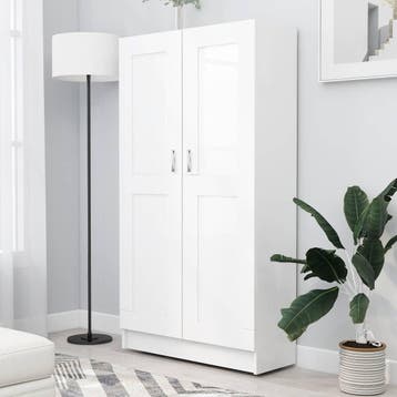 vidaXL Boekenkast 82,5x30,5x150 cm bewerkt hout wit, Verzenden