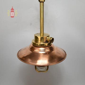 Plafondlamp - Messing, Glas
