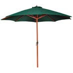 vidaXL Parasol 258 cm groen, Tuin en Terras, Verzenden, Nieuw