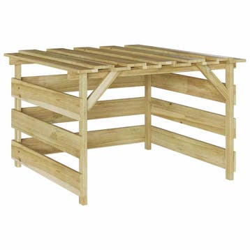 vidaXL Grasmaaier Garage Bruin 84 x 80 x 56 cm, Tuin en Terras, Verzenden, Nieuw