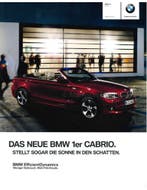2011 BMW 1 SERIE CABRIOLET BROCHURE DUITS, Ophalen of Verzenden