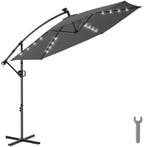 tectake Artemis-parasol, 360° draaibaar, LED-zonne-energie,, Tuin en Terras, Zonneschermen, Verzenden, Nieuw