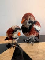 Steiff - Speelgoed Twee wolminiaturen ‘Woll-Vogel’ -