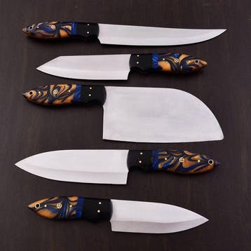Keukenmes - Chefs knife - Hars, zwart G10 en hoogwaardig
