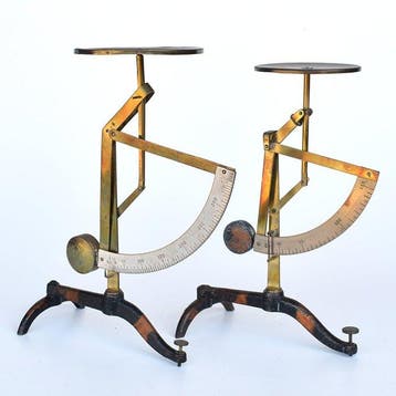 Ph.J. Maul - Weegschaal - Metaal, Messing, Emaille - 2 stuks, Antiek en Kunst