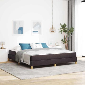 vidaXL Boxspring bed met matras Donkerbruin 180 x 200 cm, Verzenden, Nieuw