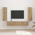 vidaXL Tv-meubelset Wandgemonteerd 4 pcs Artisan Eiken, Verzenden, Nieuw