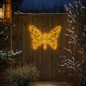 XL vlinder met kerstverlichting - voor buiten - 75 x 1,5 x, Verzenden, Nieuw