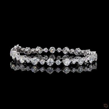 Armband - 14 karaat Witgoud - 9.21ct. tw. Diamant, Nieuw