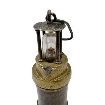 Olielamp - Antieke elektrische mijnwerkerslamp – België,