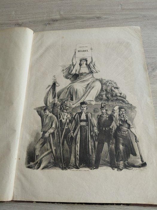Congres National - La Constitution de la Belgique -, Antiquités & Art, Antiquités | Livres & Manuscrits