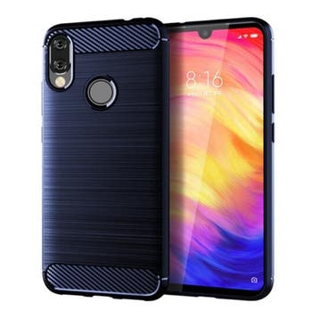 Xiaomi Redmi Note 9 Hoesje - Carbon Fiber Textuur Shockproof, Verzenden