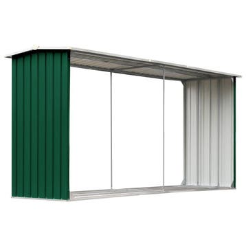 Haardhoutschuur Staal Groen | Tweede kansje | OP = OP, Tuin en Terras, Verzenden