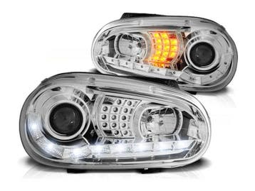 Koplamp units LED dagrijverlichting Chrome geschikt voor VW, Verzenden