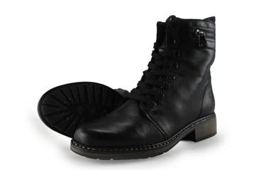 Rieker Veterboots in maat 38 Zwart, Kleding | Dames, Schoenen, Verzenden, Zwart, Overige typen, Gedragen