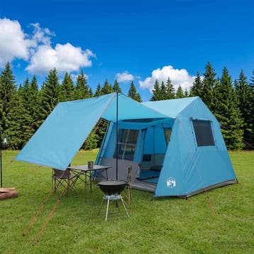 vidaXL Tunneltent 275 x 240 x 200 cm Blauw, Verzenden, Nieuw