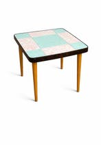 Table dappoint - Bois - Table basse en carreaux du milieu