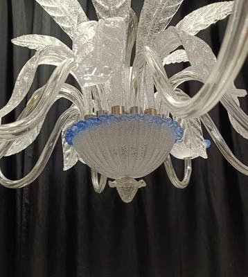 Lustre - Pétillant - Verre de Murano - 8 lumières, Antiek en Kunst