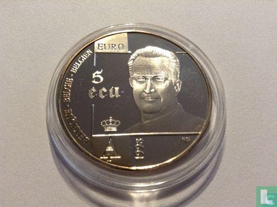 België 5 ecu 1998 (PROOF) 50th anniversary Universal Dec.., Postzegels en Munten, Munten | België, Losse munt, Goud, Zilver, Verzenden