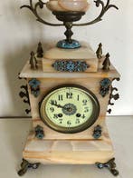 Klok - Onyx, Messing, Emaille - 1910-1920
