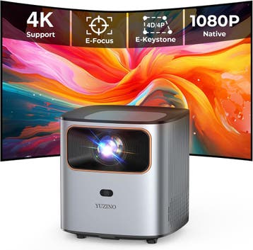 YUZINO 1080p Beamer | Tweede kansje | OP = OP, Audio, Tv en Foto, Verzenden, Zo goed als nieuw, LCD, YUZINO