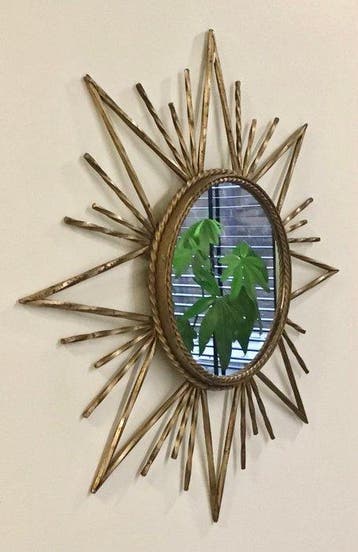 Miroir mural - Miroir solaire vintage avec des rayons