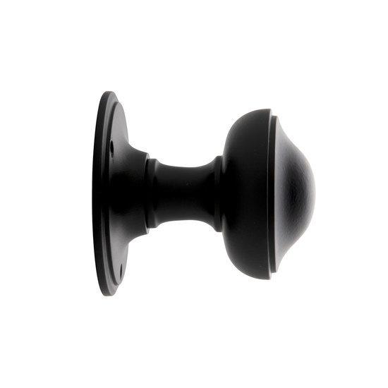 Vaste ronde deurknop 80mm in mat zwart - voor binnen en b..., Doe-het-zelf en Bouw, Hang- en Sluitwerk, Overige typen, Nieuw, Koper of Messing