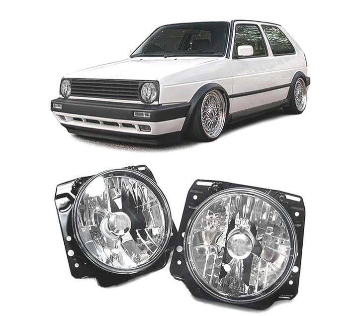 PHARES VOLKSWAGEN VW GOLF 2 83-91 FOND CHROME, Autos : Pièces & Accessoires, Éclairage, Envoi