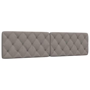 vidaXL Hoofdbordkussen 200 cm stof taupe, Verzenden