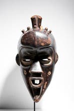 Antropomorf masker - Binji Mbagani - DR Congo, Antiquités & Art