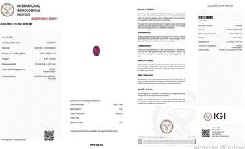 1 pcs Paars Toermalijn - 4.59 ct - International Gemological, Nieuw