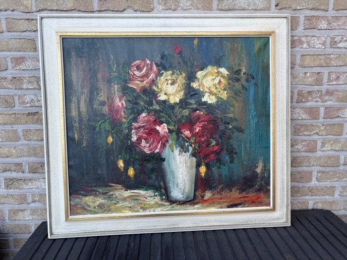 André De Man (1925-2002) - Bloemen, Antiquités & Art, Art | Peinture | Classique